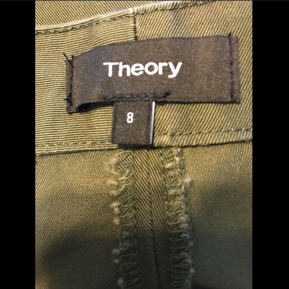 NEW! $285 Theory Namid TS Washed Chinos‎ Pants in Myrtle Green [SZ 8 ] - Picture 7 of 8